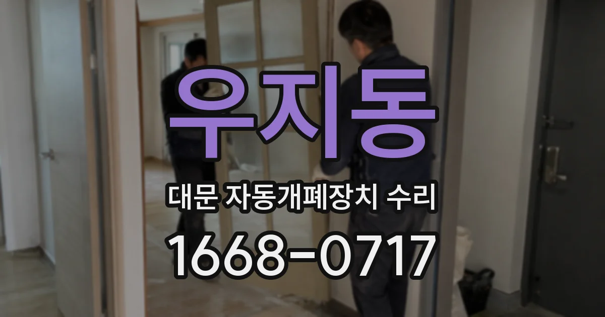 우지동 대문 자동개폐장치 수리