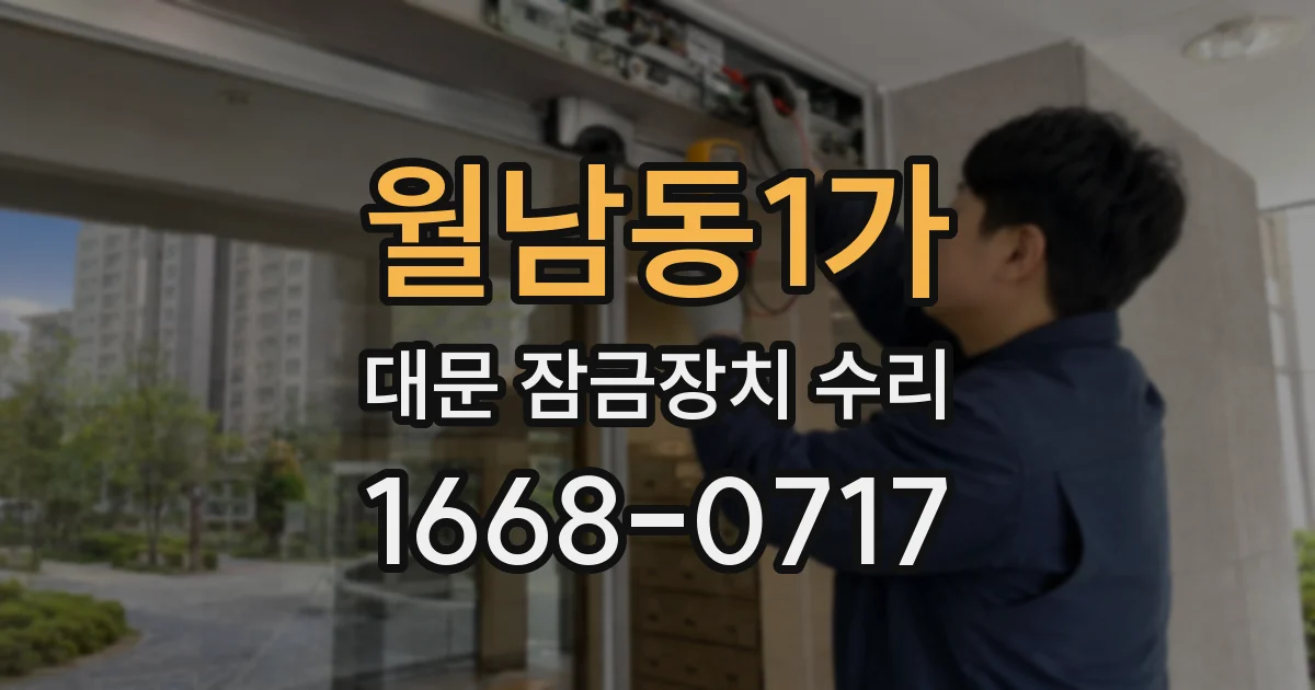 월남동1가 대문 잠금장치 수리