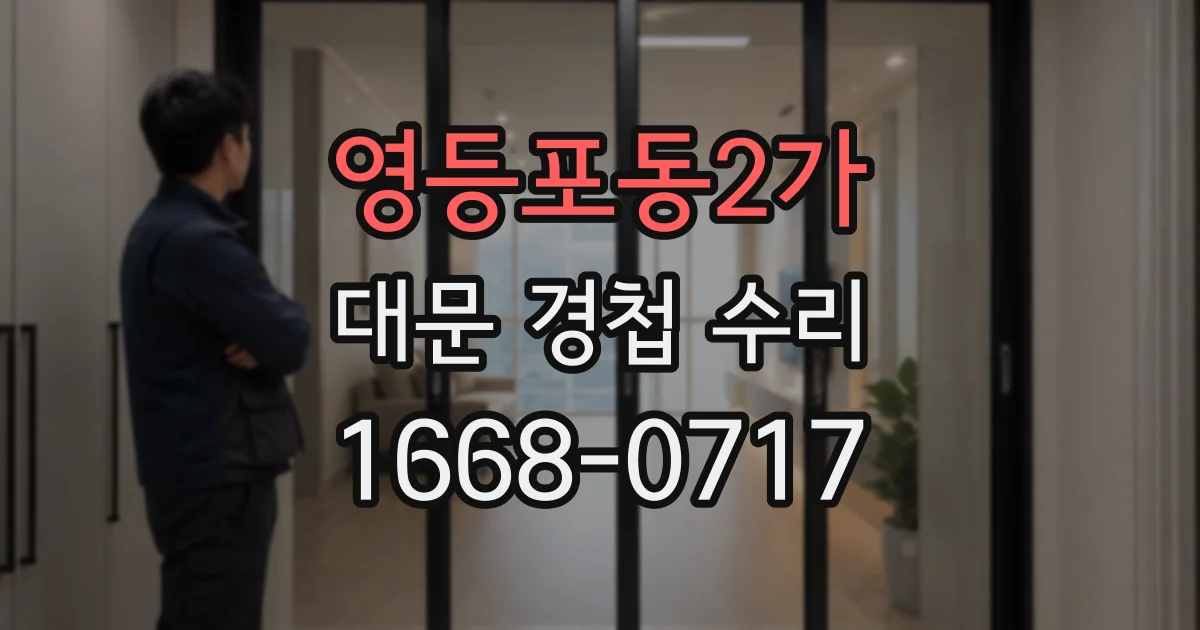 영등포동2가 대문 경첩 수리