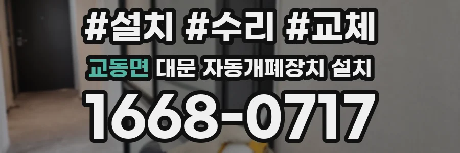교동면 대문 자동개폐장치 설치