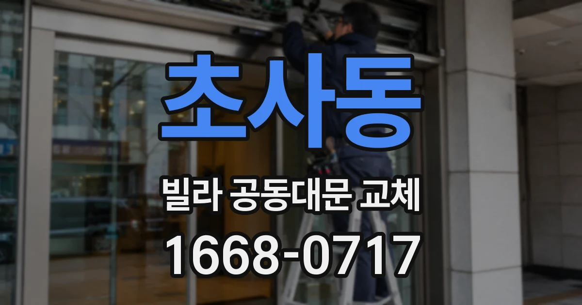 초사동 빌라 공동대문 교체