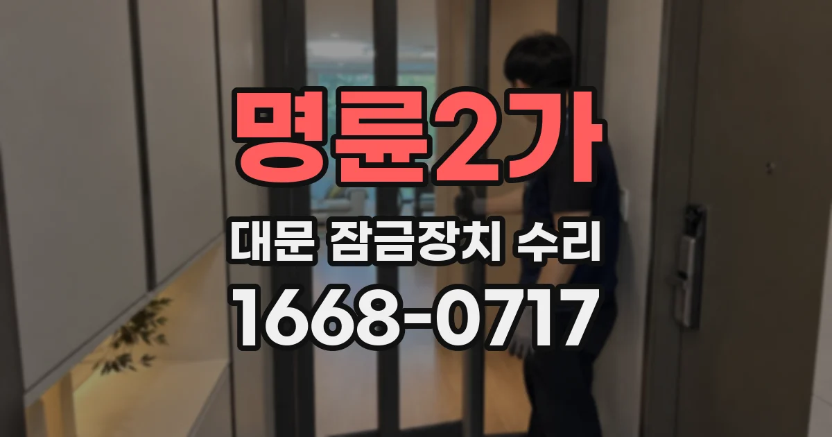 명륜2가 대문 잠금장치 수리