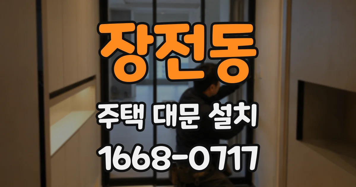 장전동 주택 대문 설치