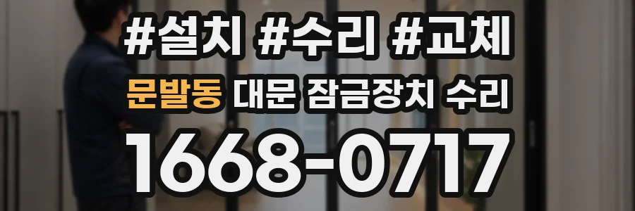문발동 대문 잠금장치 수리