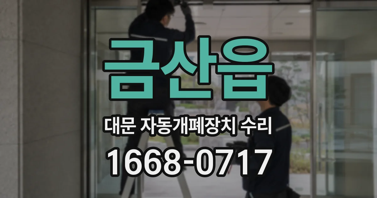 금산읍 대문 자동개폐장치 수리