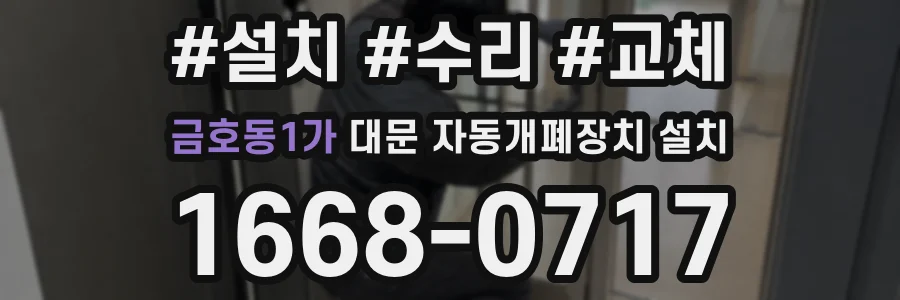금호동1가 대문 자동개폐장치 설치