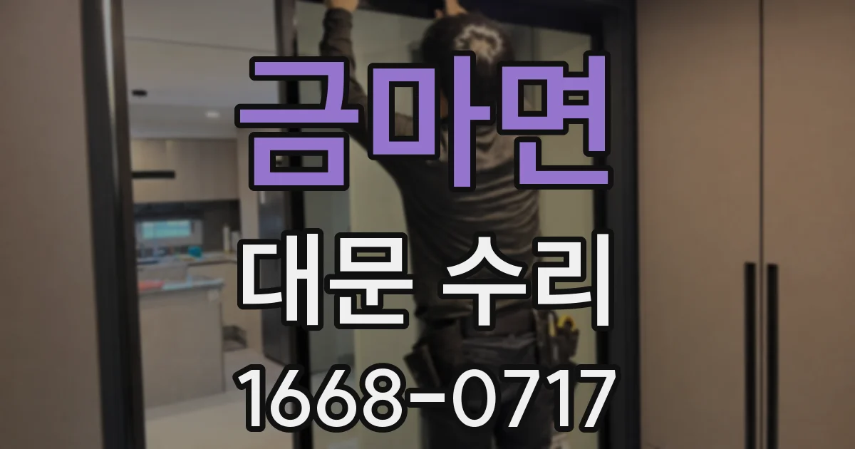 금마면 대문 수리