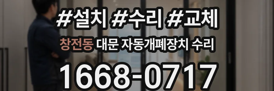 창전동 대문 자동개폐장치 수리