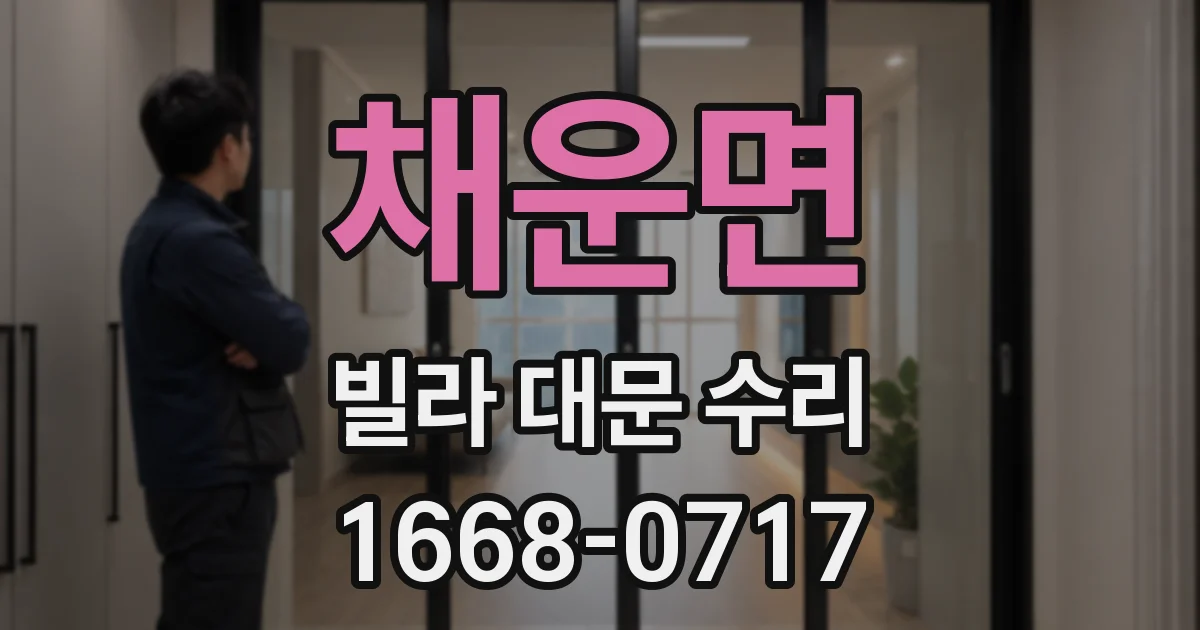 채운면 빌라 대문 수리
