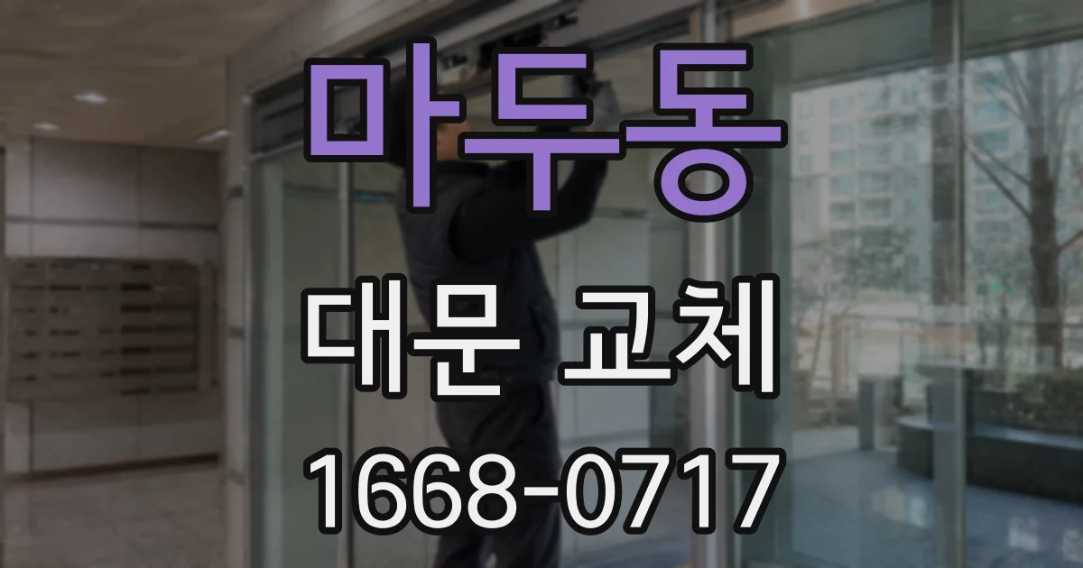 마두동 대문 교체