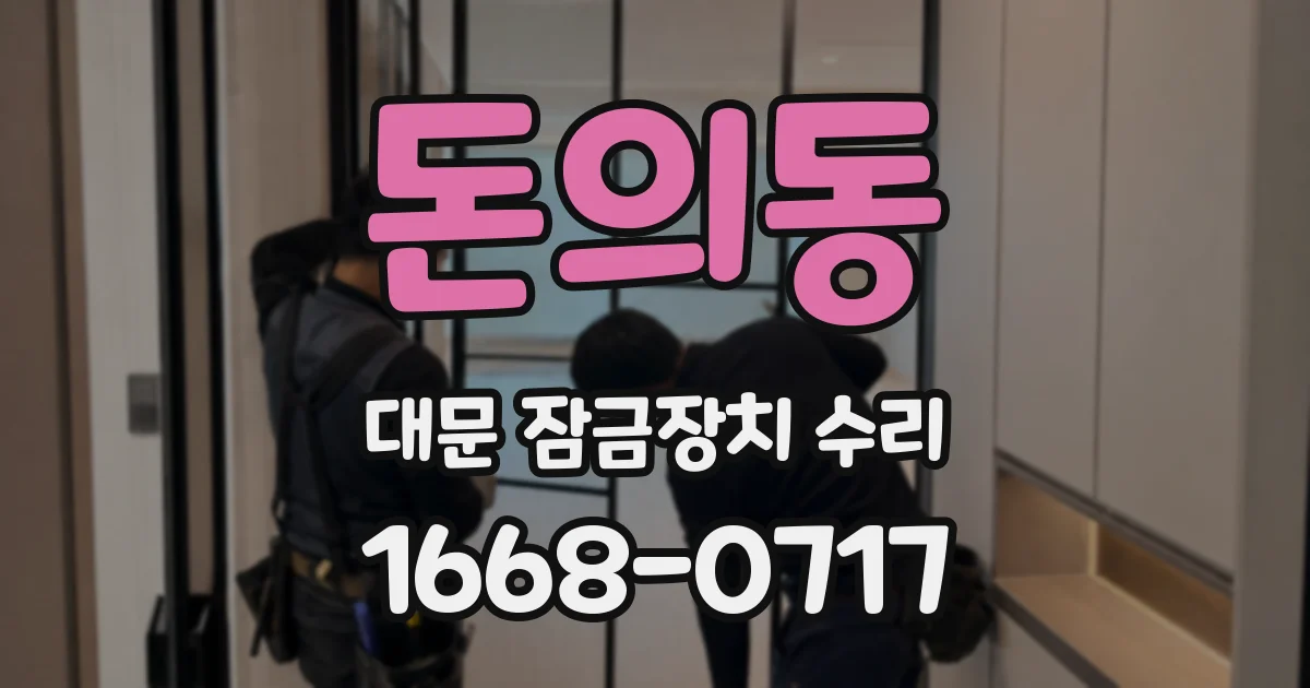 돈의동 대문 잠금장치 수리