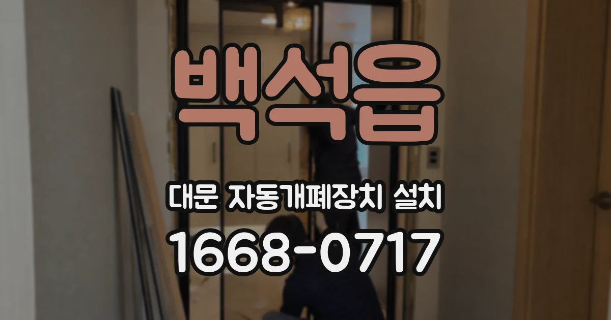 백석읍 대문 자동개폐장치 설치