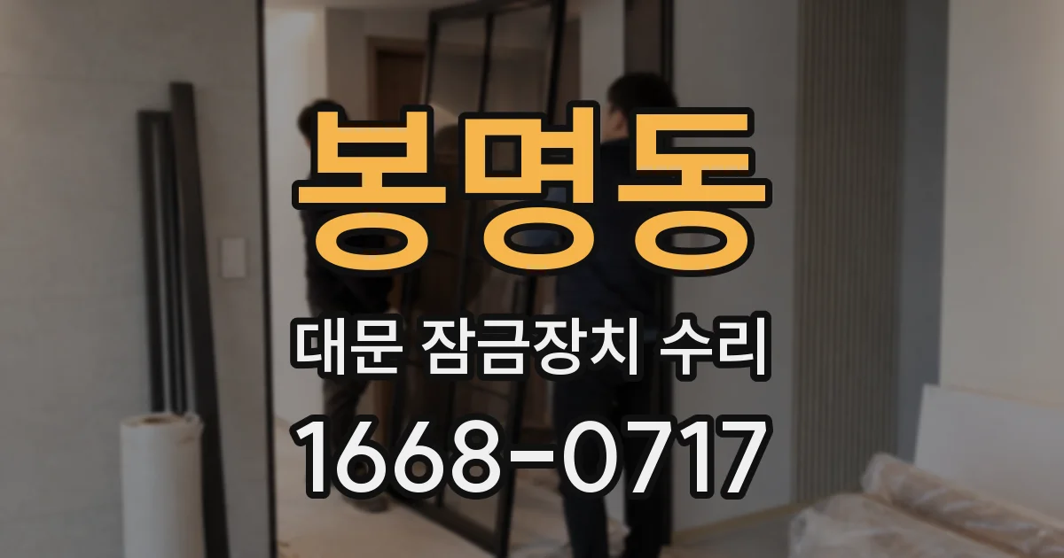 봉명동 대문 잠금장치 수리