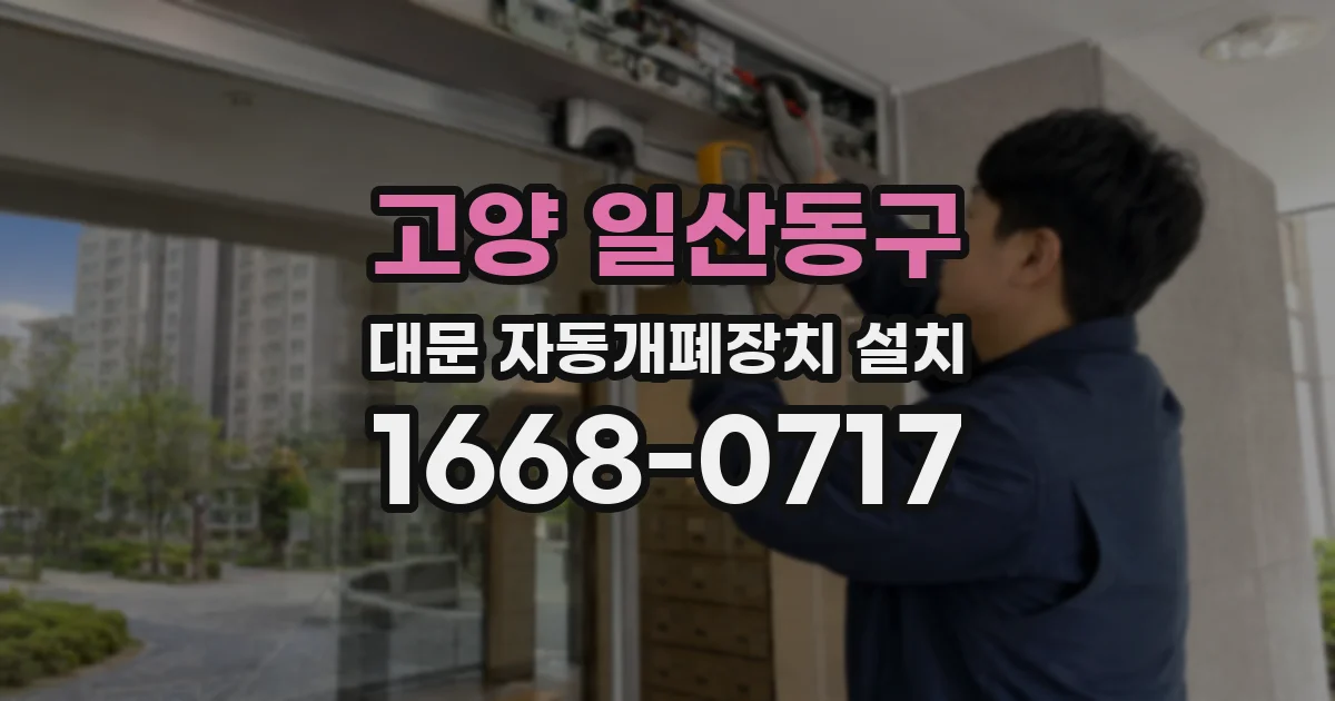 고양 일산동구 대문 자동개폐장치 설치