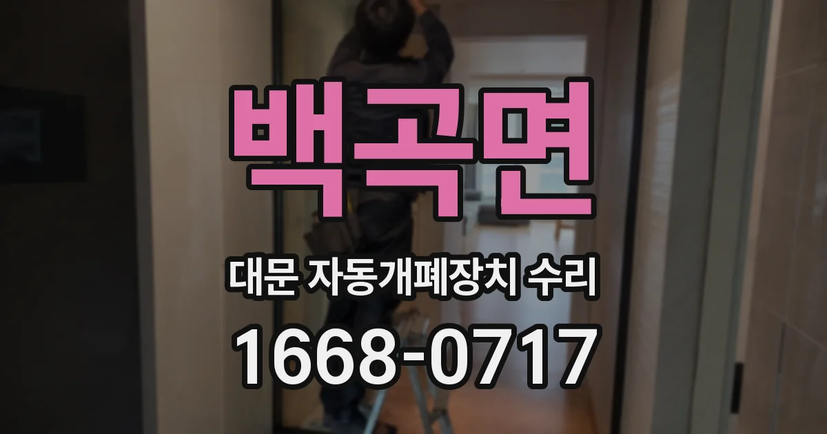 백곡면 대문 자동개폐장치 수리