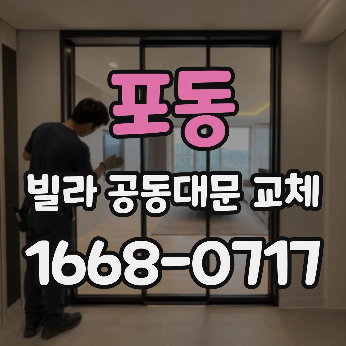포동 빌라 공동대문 교체