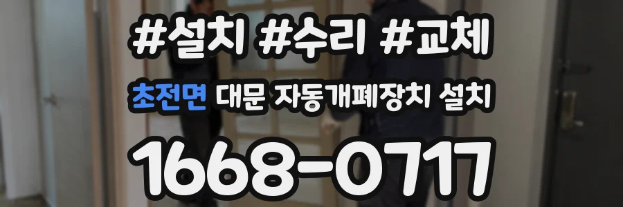 초전면 대문 자동개폐장치 설치