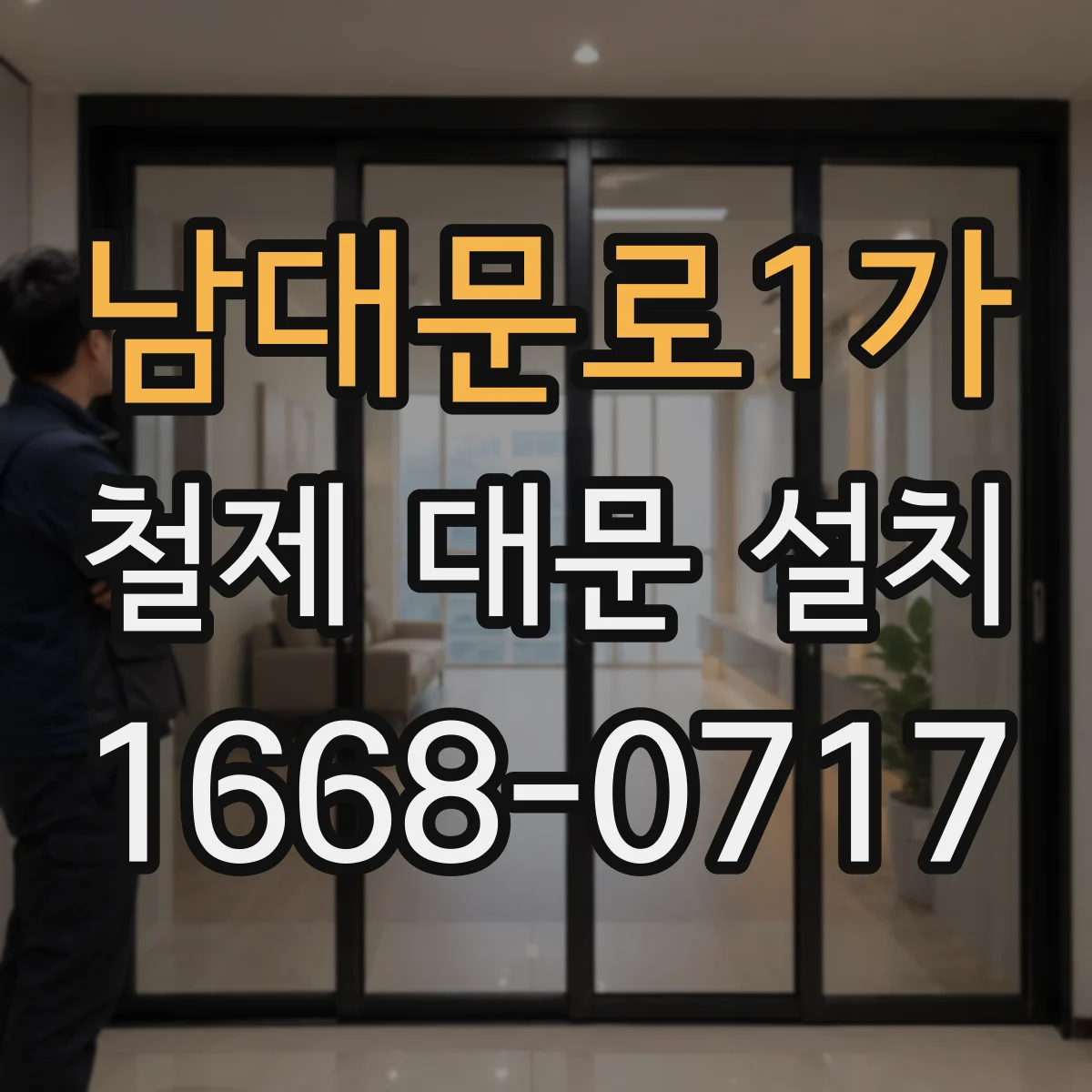 남대문로1가 철제 대문 설치