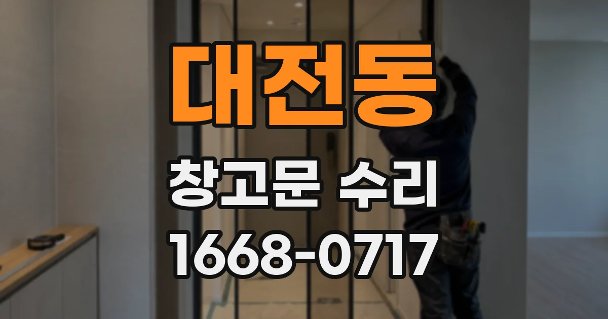 대전동 창고문 수리