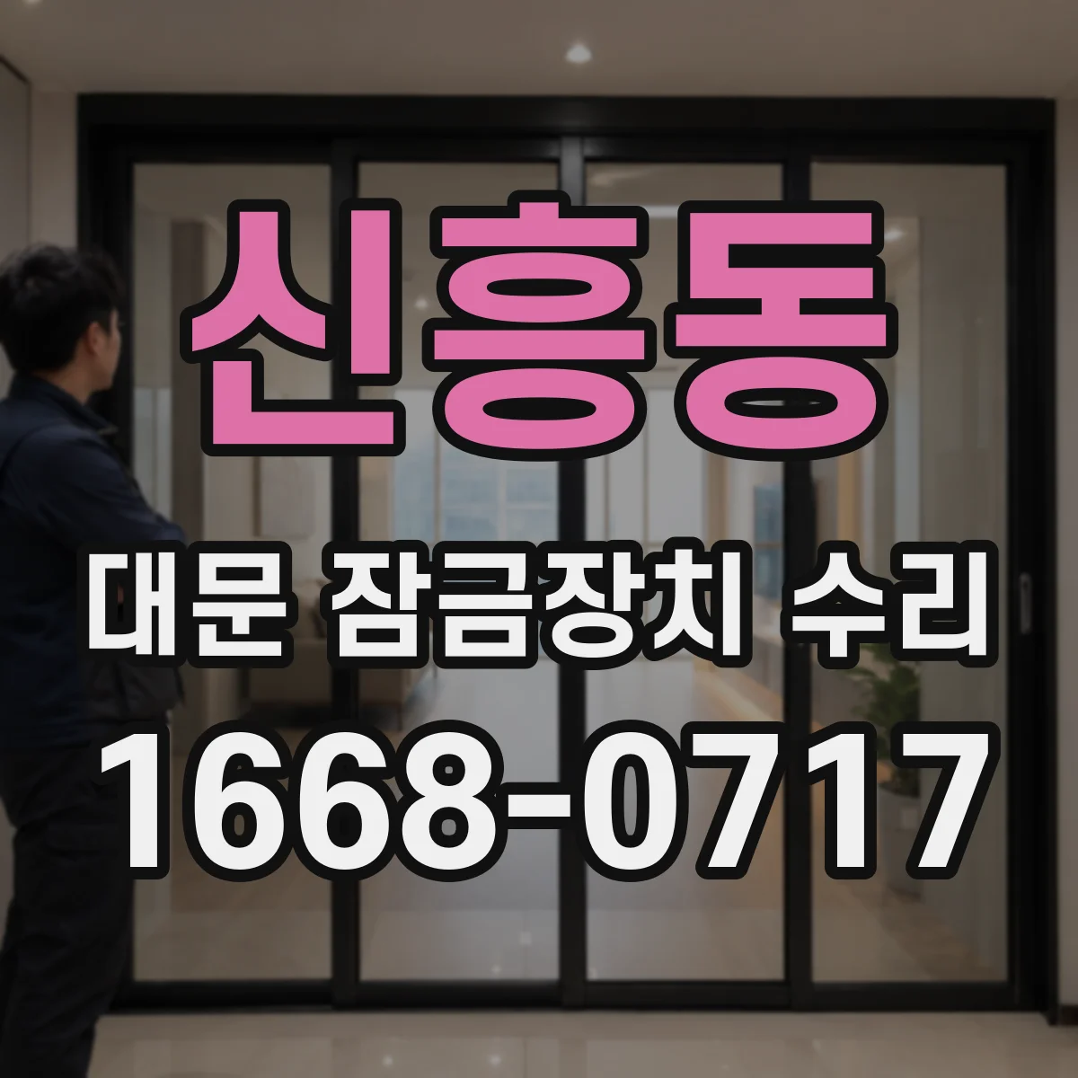 신흥동 대문 잠금장치 수리
