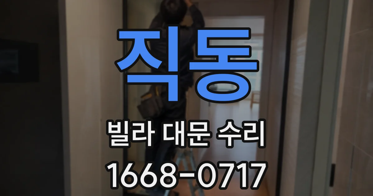 직동 빌라 대문 수리