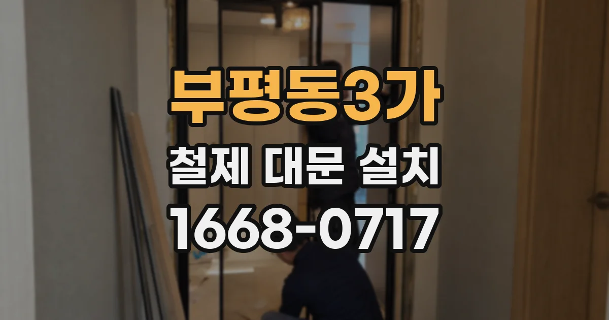 부평동3가 철제 대문 설치