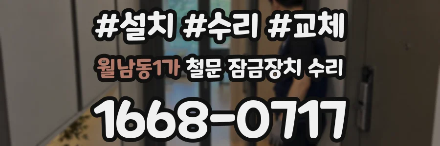 월남동1가 철문 잠금장치 수리