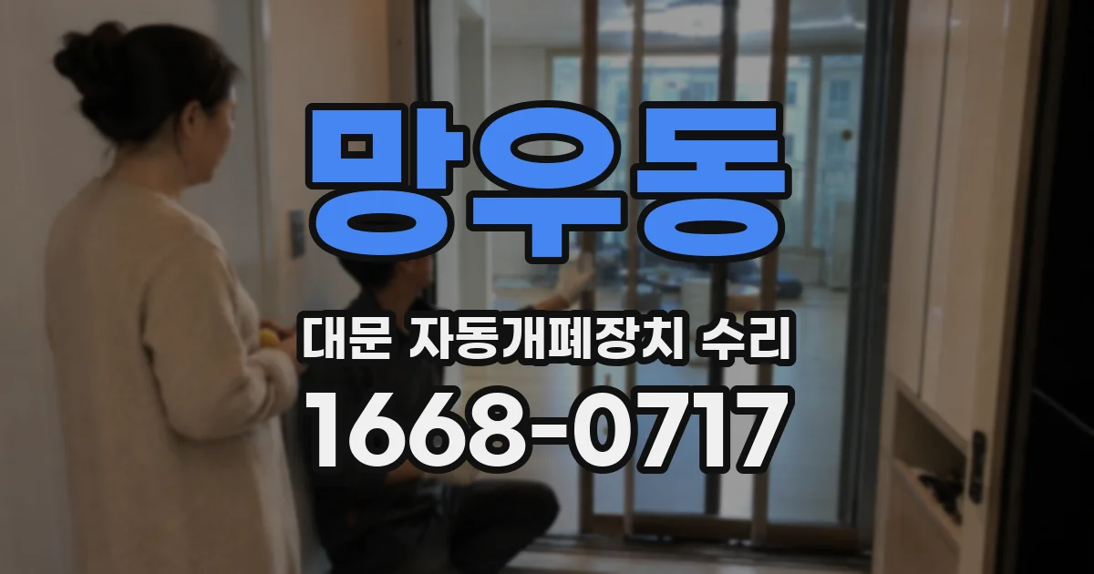 망우동 대문 자동개폐장치 수리