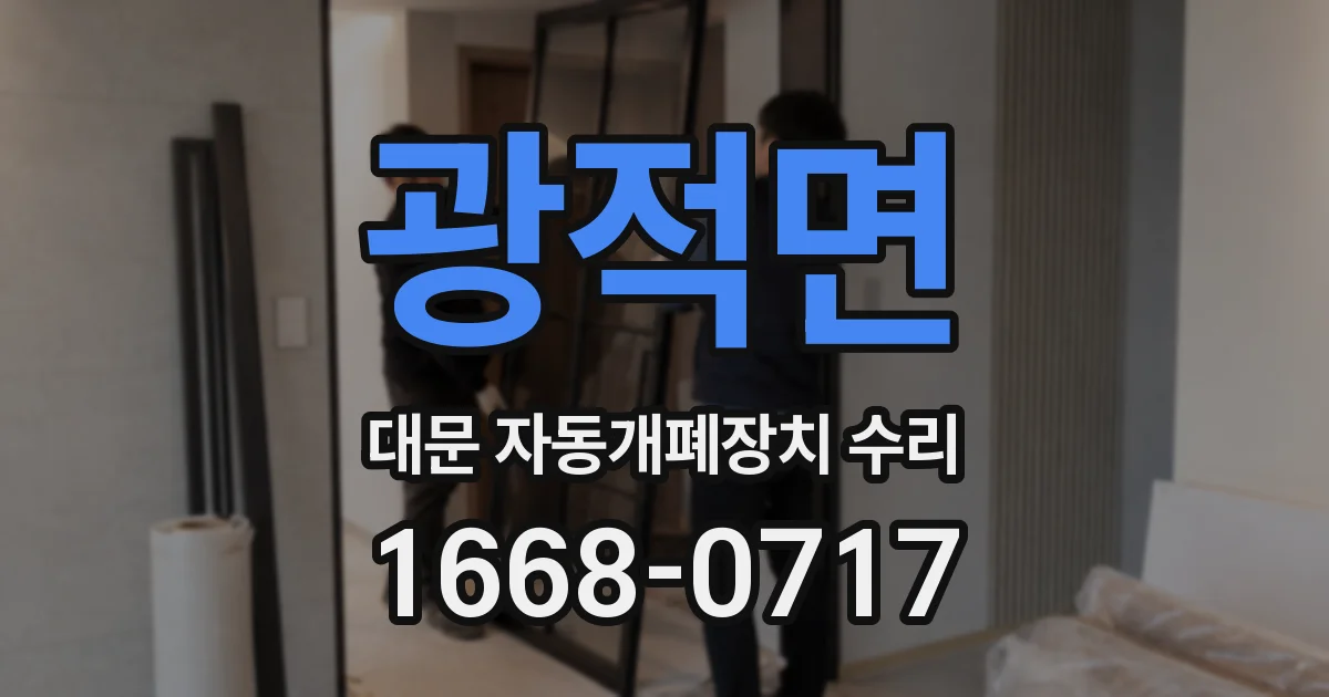 광적면 대문 자동개폐장치 수리