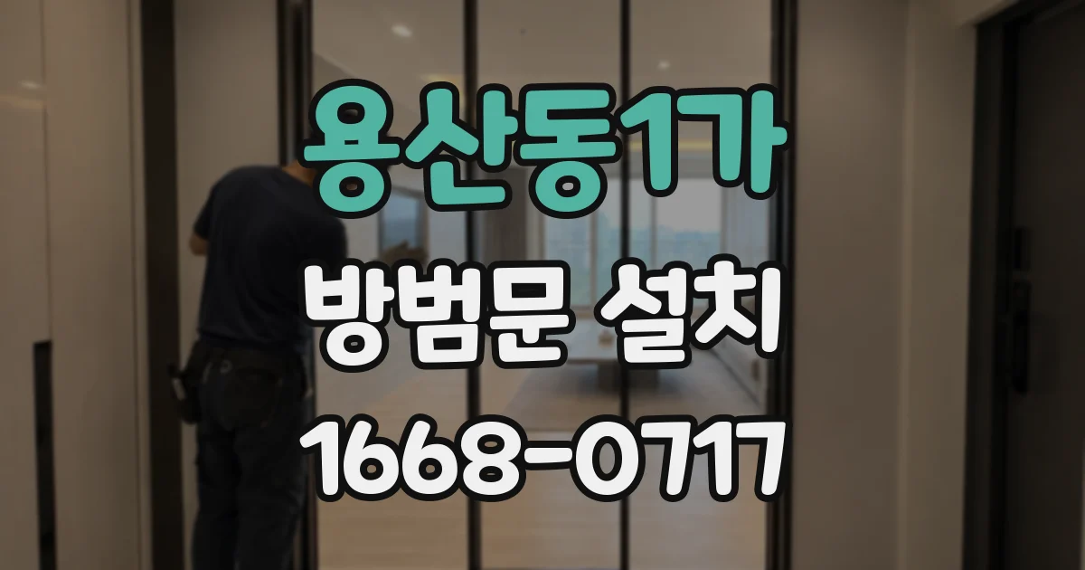 용산동1가 방범문 설치