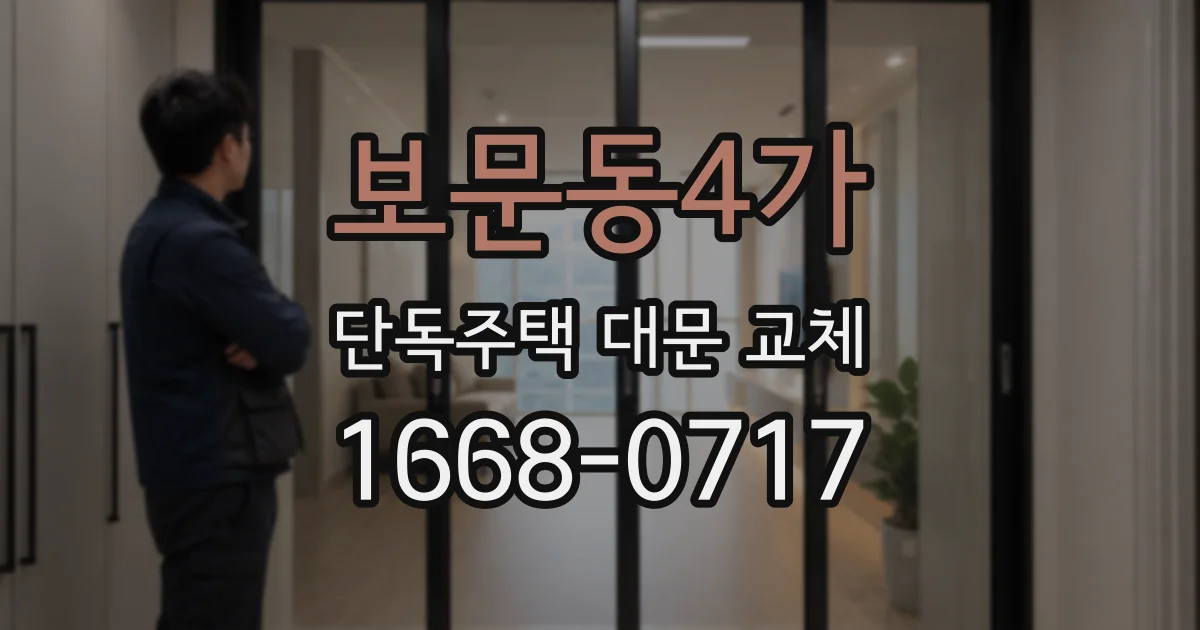 보문동4가 단독주택 대문 교체