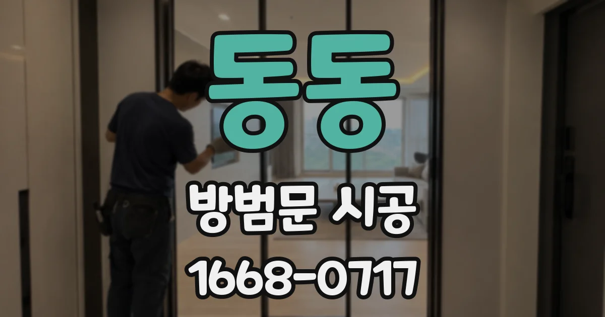 동동 방범문 시공