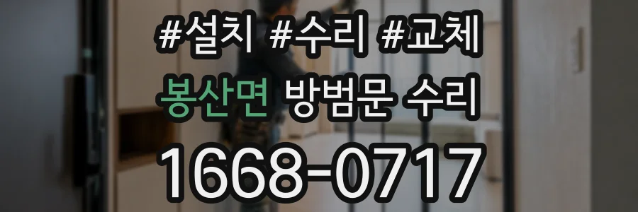 봉산면 방범문 수리