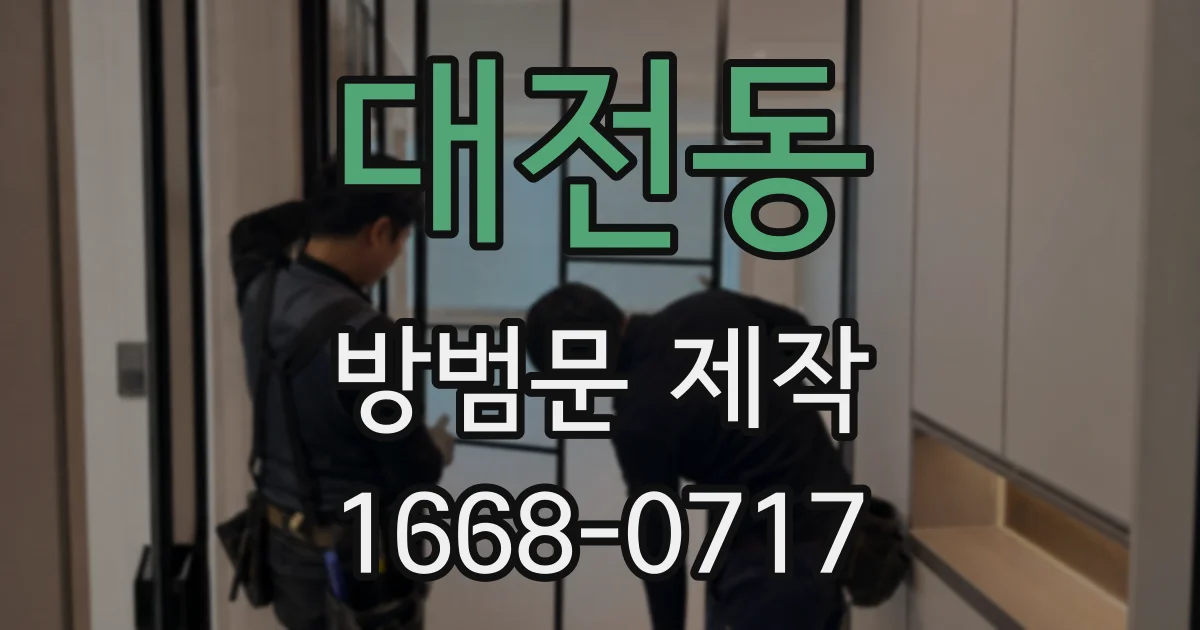 대전동 방범문 제작
