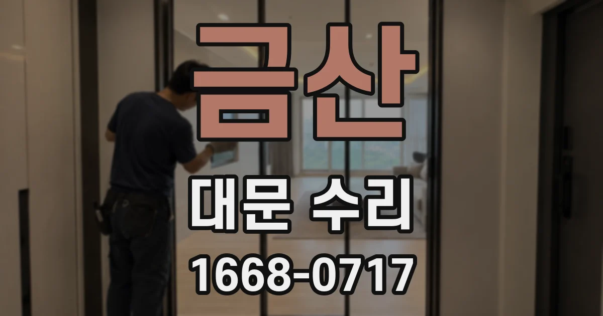 금산 대문 수리