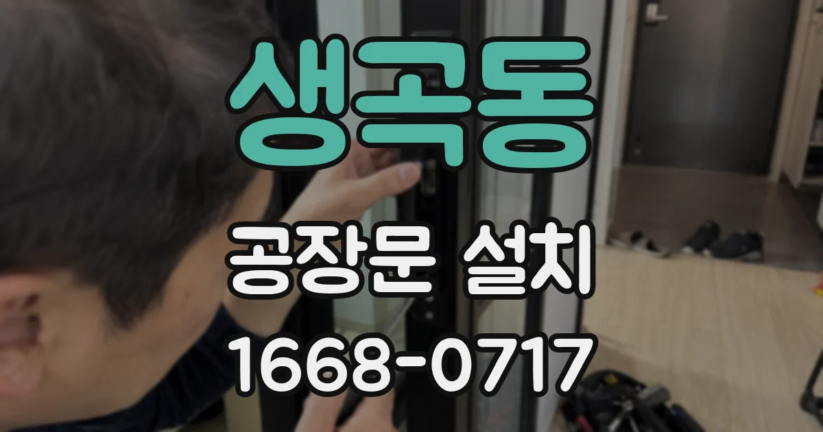 생곡동 공장문 설치