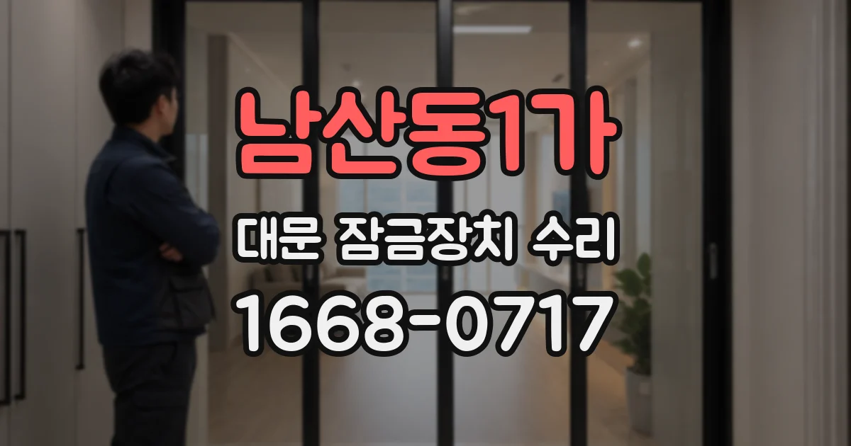 남산동1가 대문 잠금장치 수리