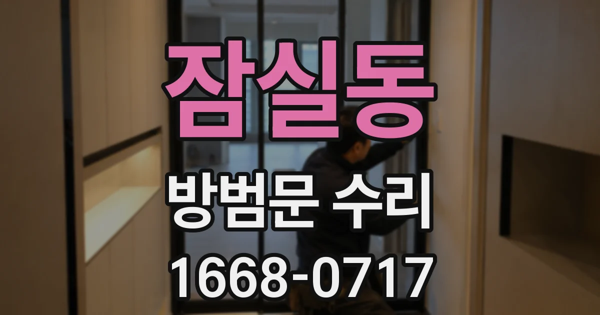잠실동 방범문 수리