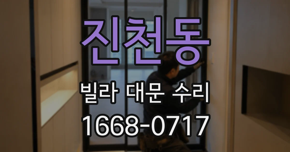 진천동 빌라 대문 수리