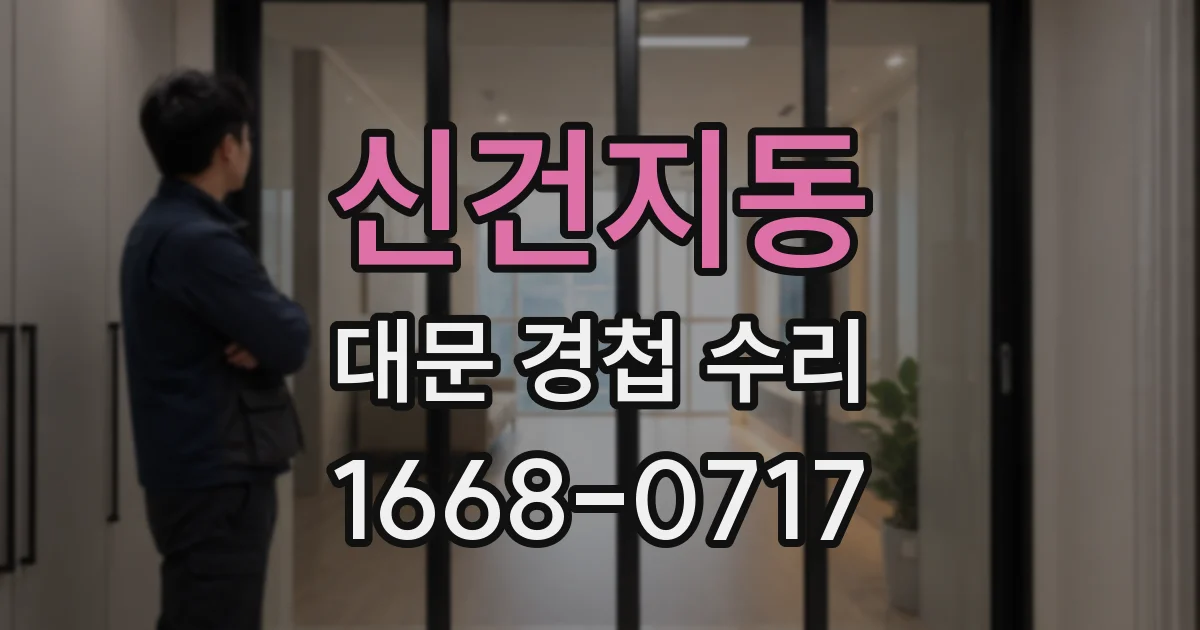 신건지동 대문 경첩 수리