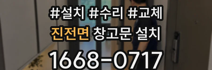 진전면 창고문 설치