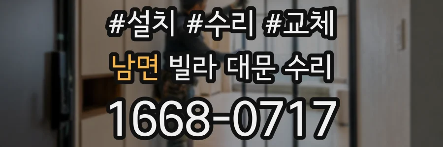 남면 빌라 대문 수리