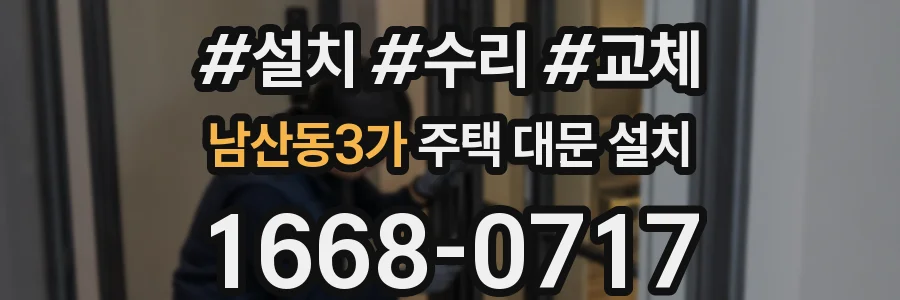 남산동3가 주택 대문 설치