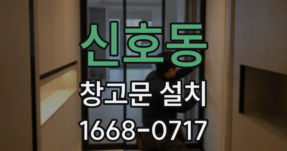 신호동 창고문 설치