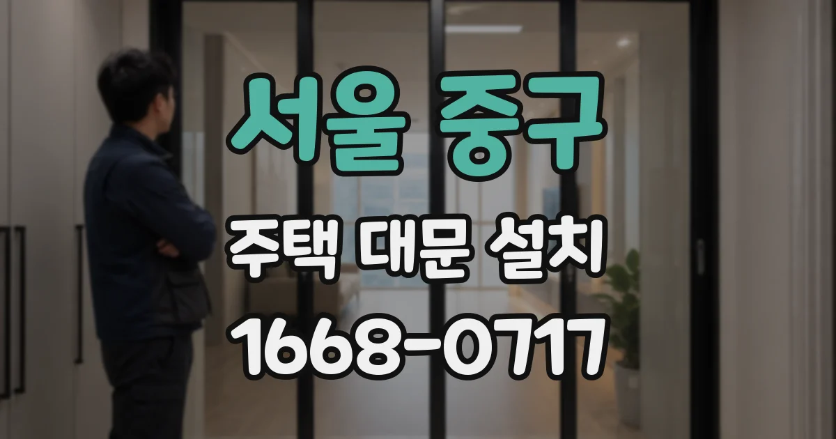 서울 중구 주택 대문 설치