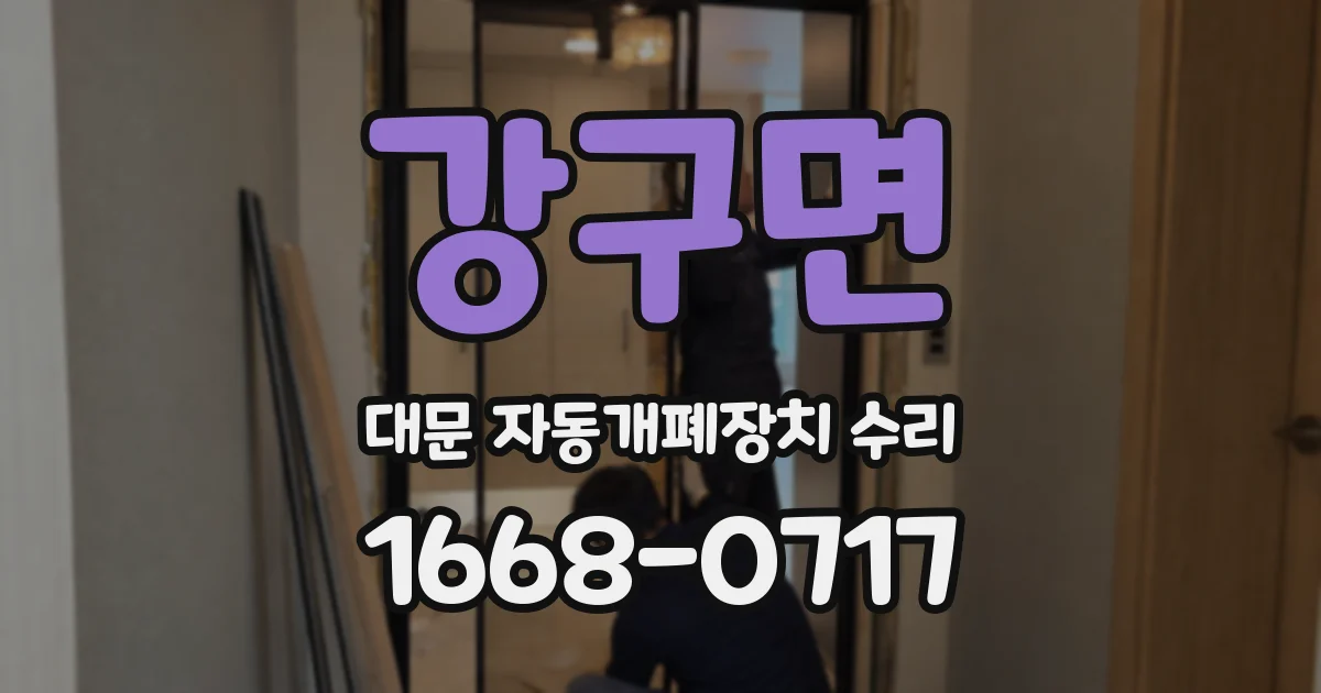 강구면 대문 자동개폐장치 수리