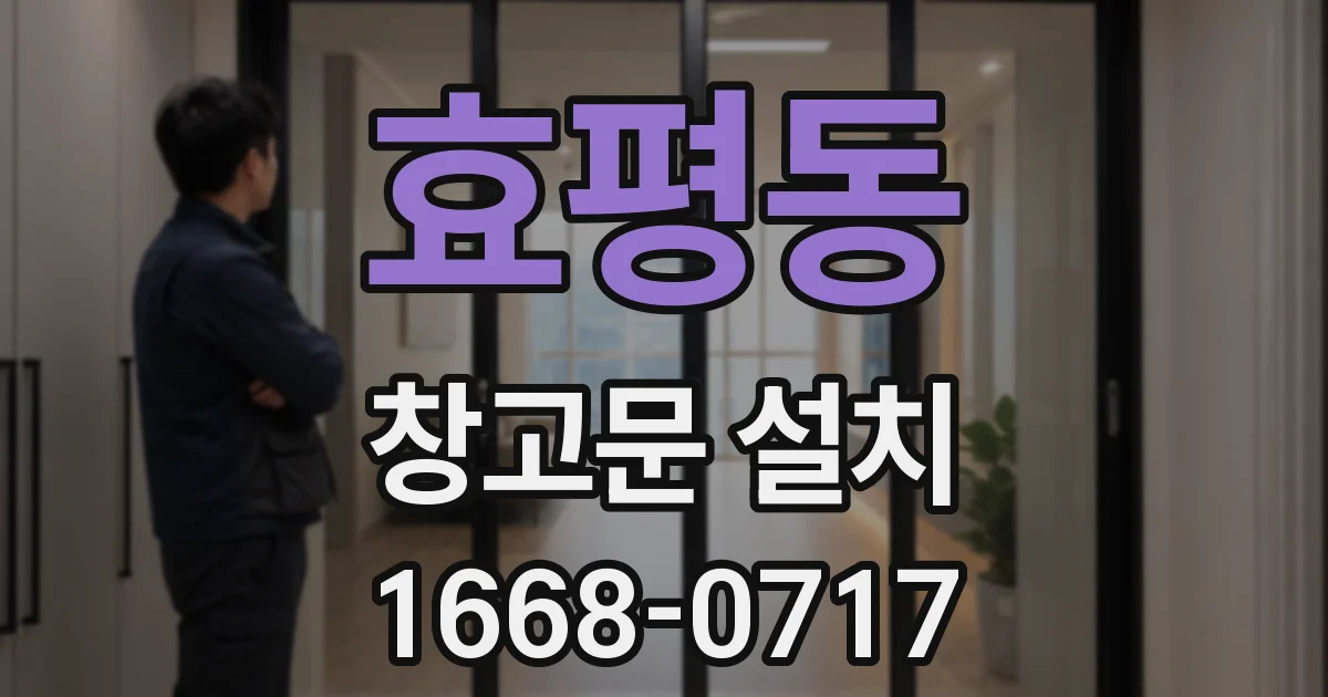 효평동 창고문 설치