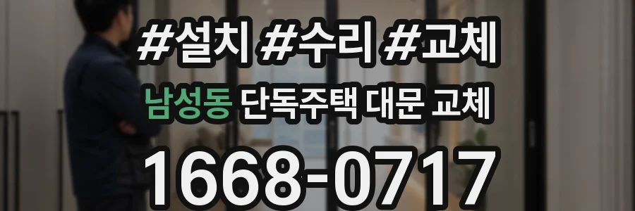 남성동 단독주택 대문 교체