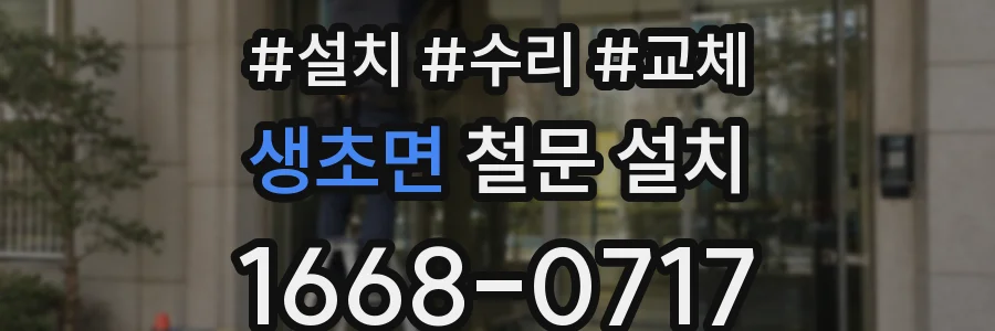생초면 철문 설치