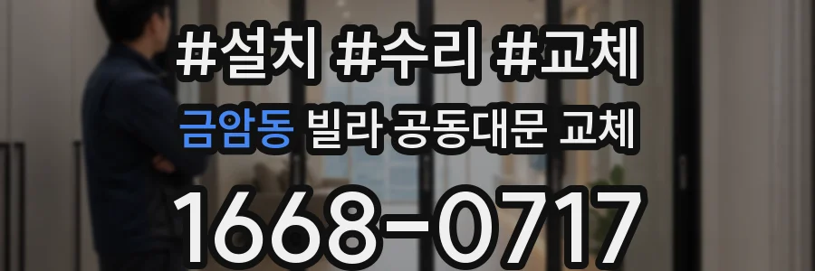 금암동 빌라 공동대문 교체